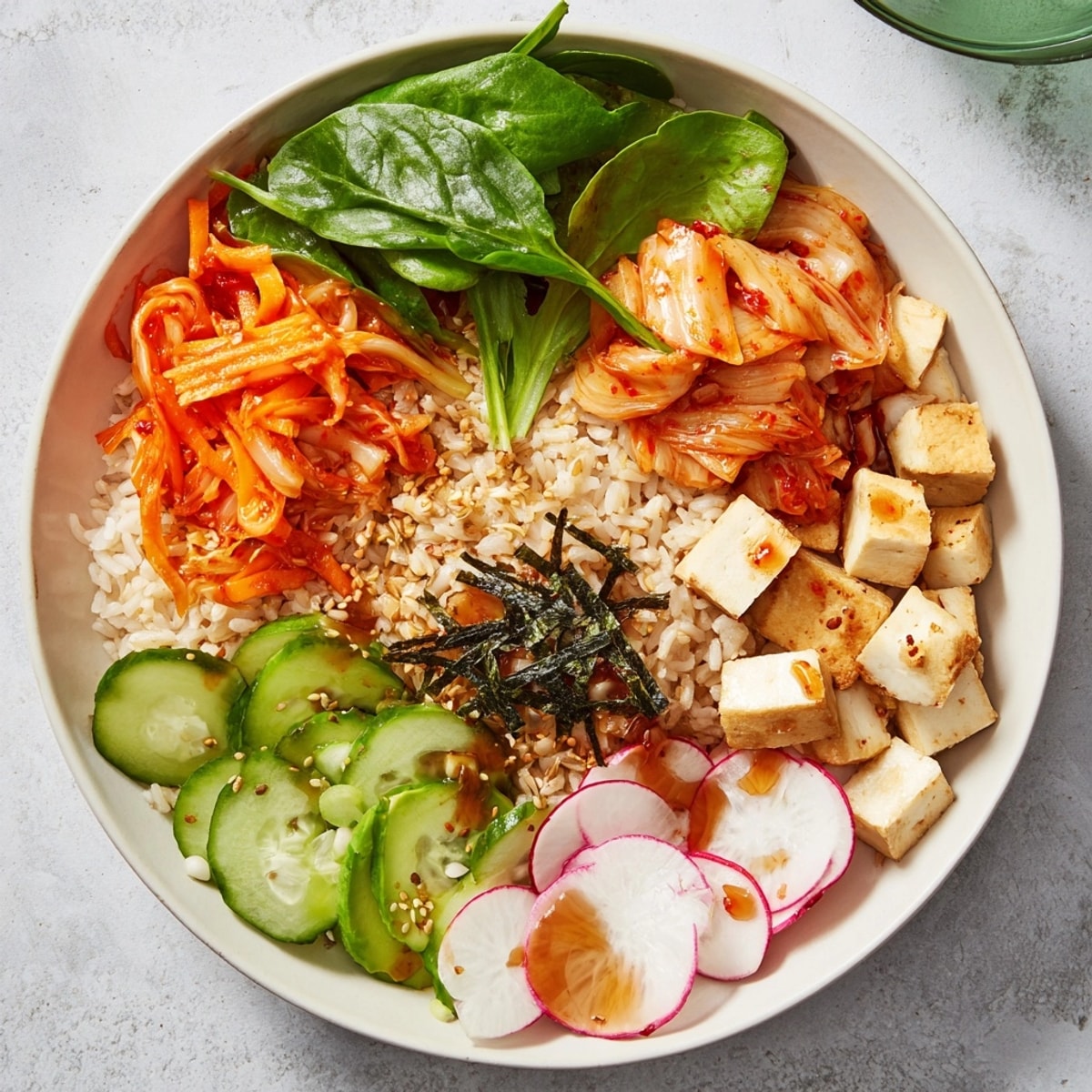 Easy flavorful Fermented Vegetable Bowl recipe ready to eat, ideal for a quick lunch!