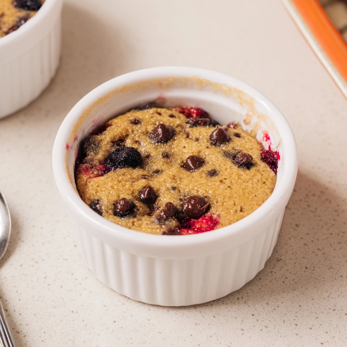 Creamy Blended Baked Oats recipe: golden-brown, cake-like slices, perfect for a naturally sweetened breakfast.