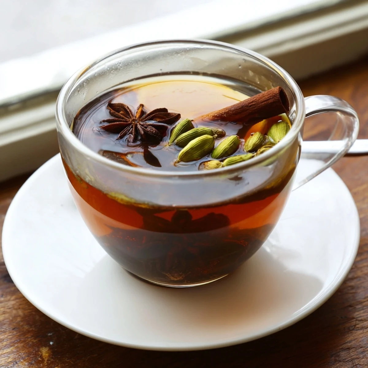 Aromatic Spiced Tea, served in elegant mugs, promises a delicious, flavorful tea experience to savor.