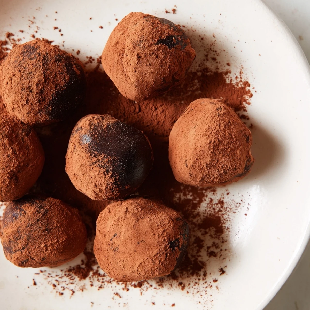 Imagine biting into these exquisite dark chocolate truffles, a rich, intense cocoa flavor.