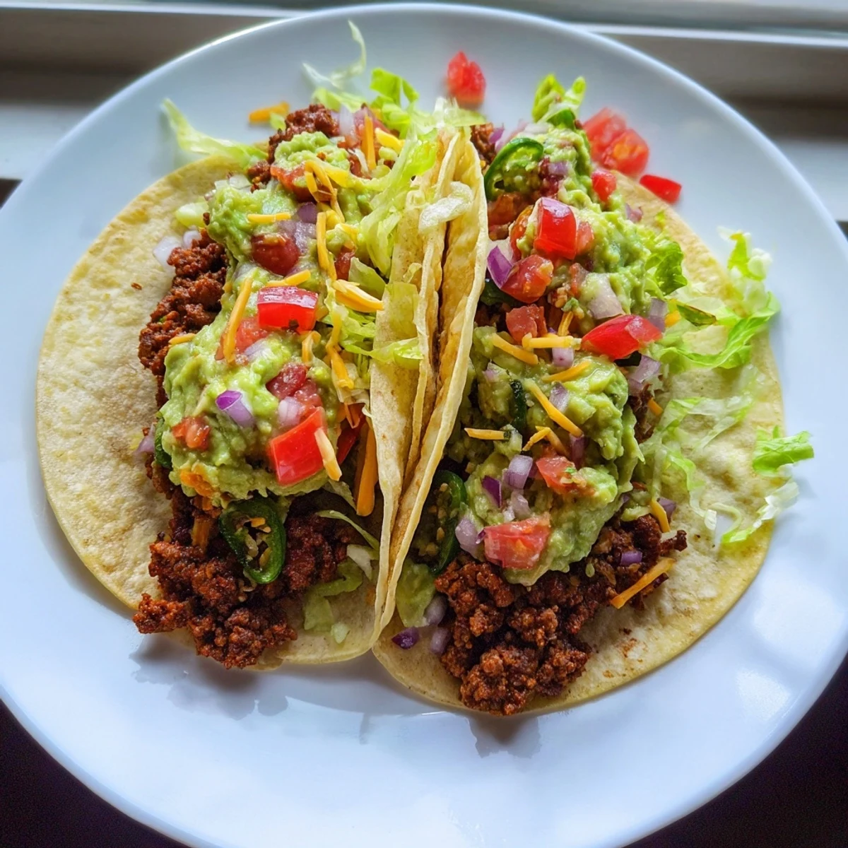 Warm, soft tortillas filled with flavorful Spicy Beef Tacos, perfect for taco night enjoyment.