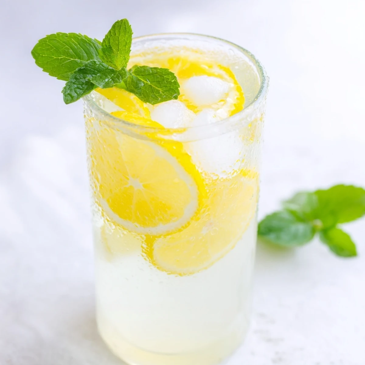 A pitcher filled with the sweet and sour delight of freshly-made lemonade, ready to serve and enjoy.