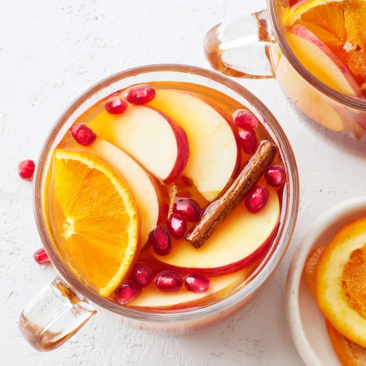 This festive winter fruit punch simmers with citrus and spices, ready to warm chilly days.
