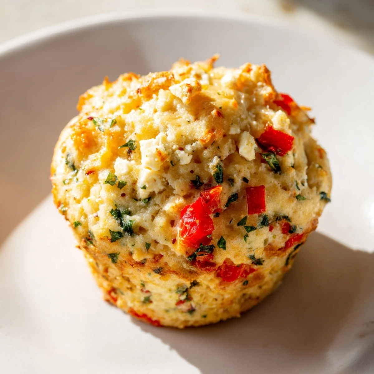 Golden, cheesy savory muffins fresh from the oven, perfect for brunch or a snack.