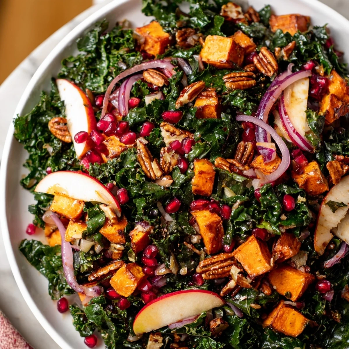 Winter Kale Vibrant Bright Salad