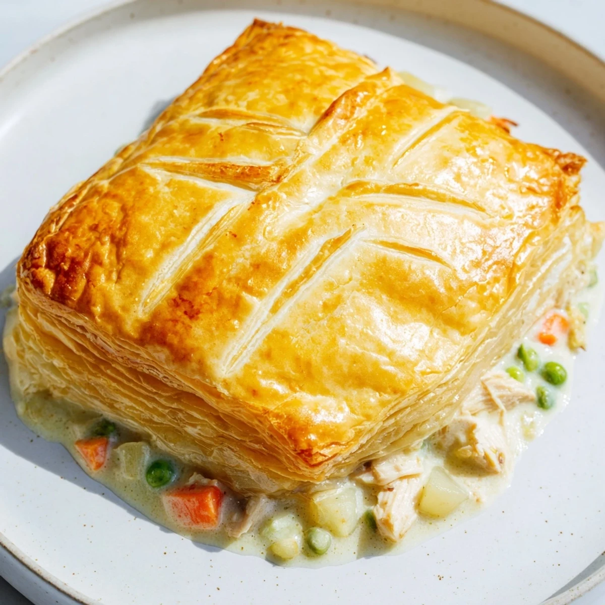 This homemade Chicken Pot Pie with its perfectly baked crust offers a comforting, savory meal.