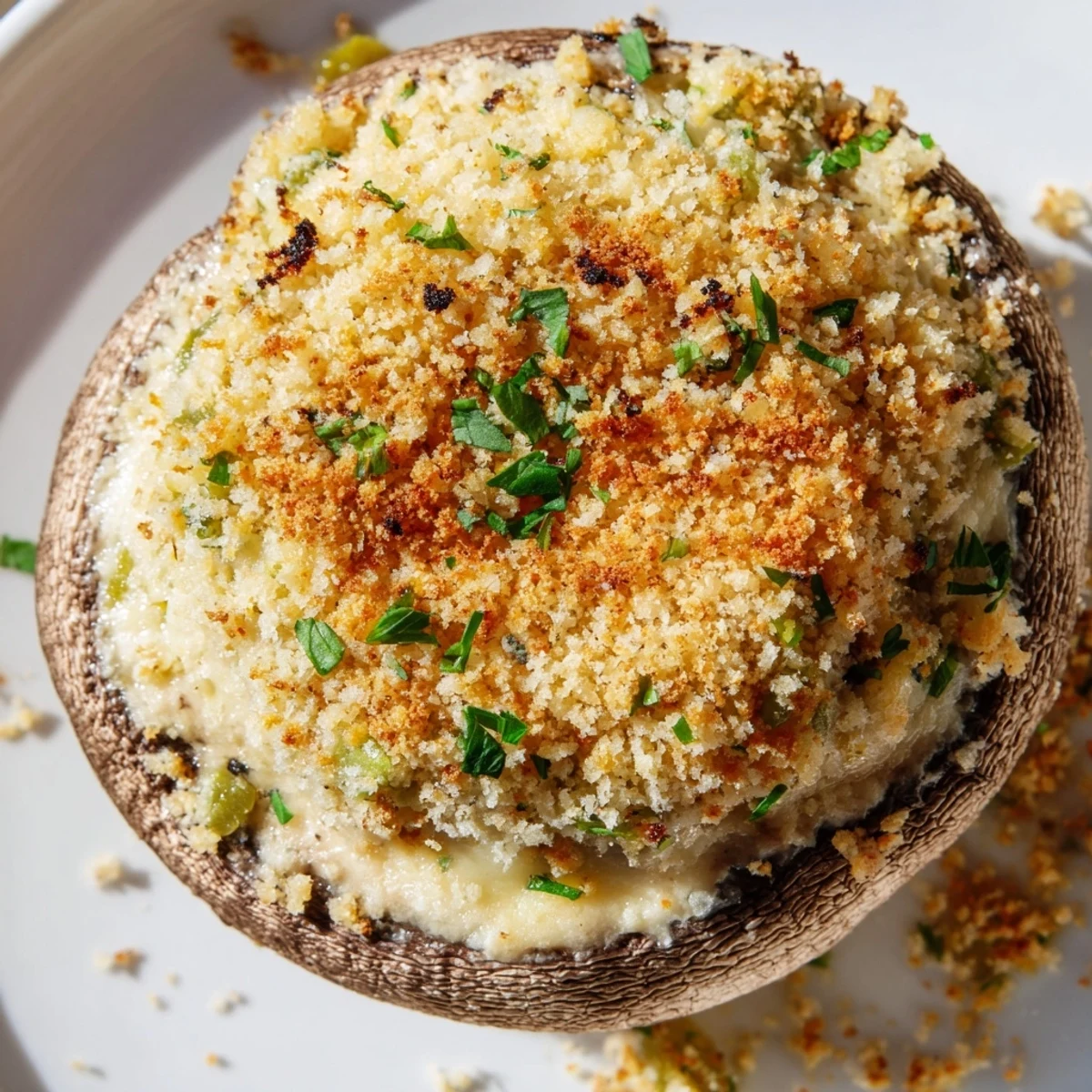 Tender Mozzarella Popper Stuffed Mushrooms filled with creamy cheese blend, ready to serve warm.