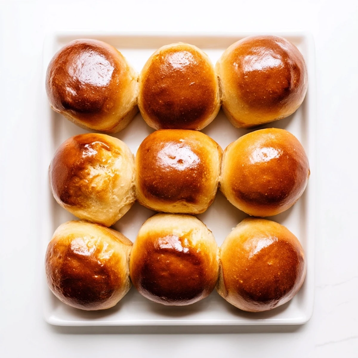 Basket of warm Buttery Bliss Brioche served alongside jam and honey for breakfast or brunch