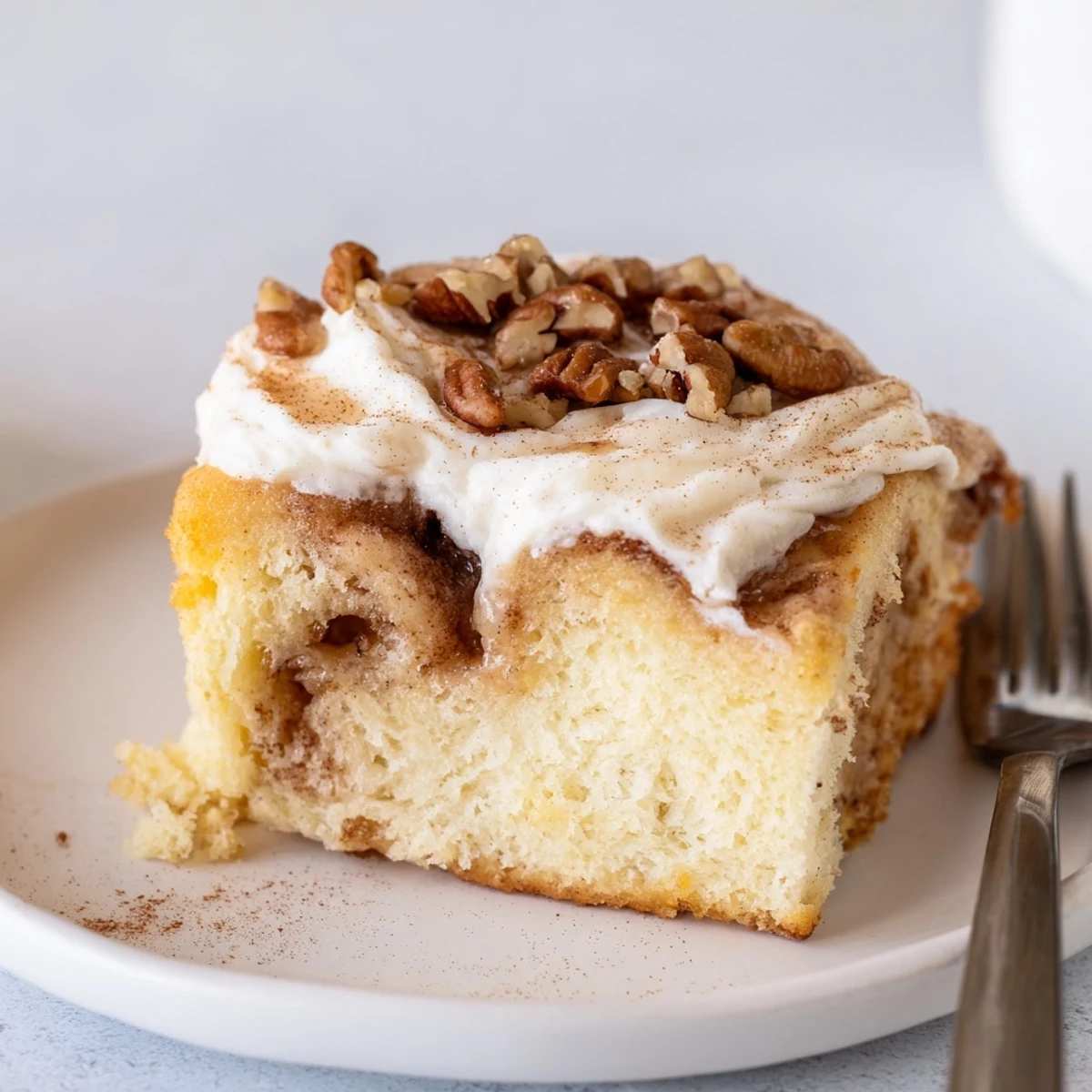 Cinnamon Roll Poke Cake