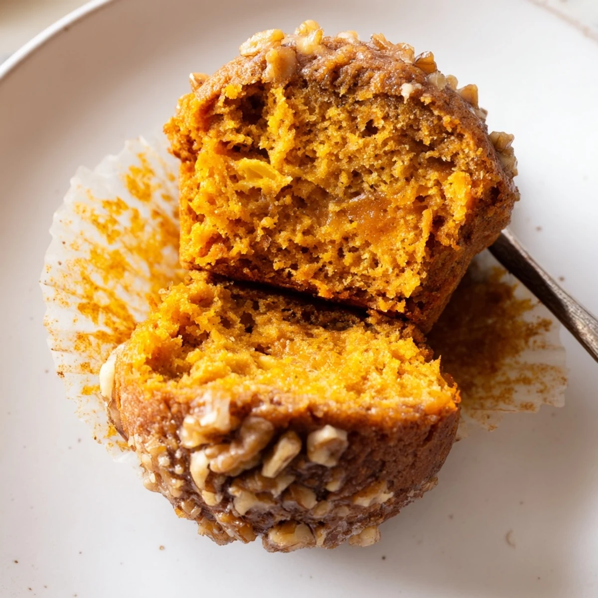 Warm Pumpkin Banana Muffins Recipe on a wire rack, cinnamon aroma  