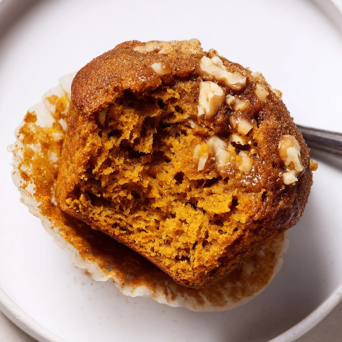 Moist Pumpkin Banana Muffins Recipe served with butter melting, morning light  