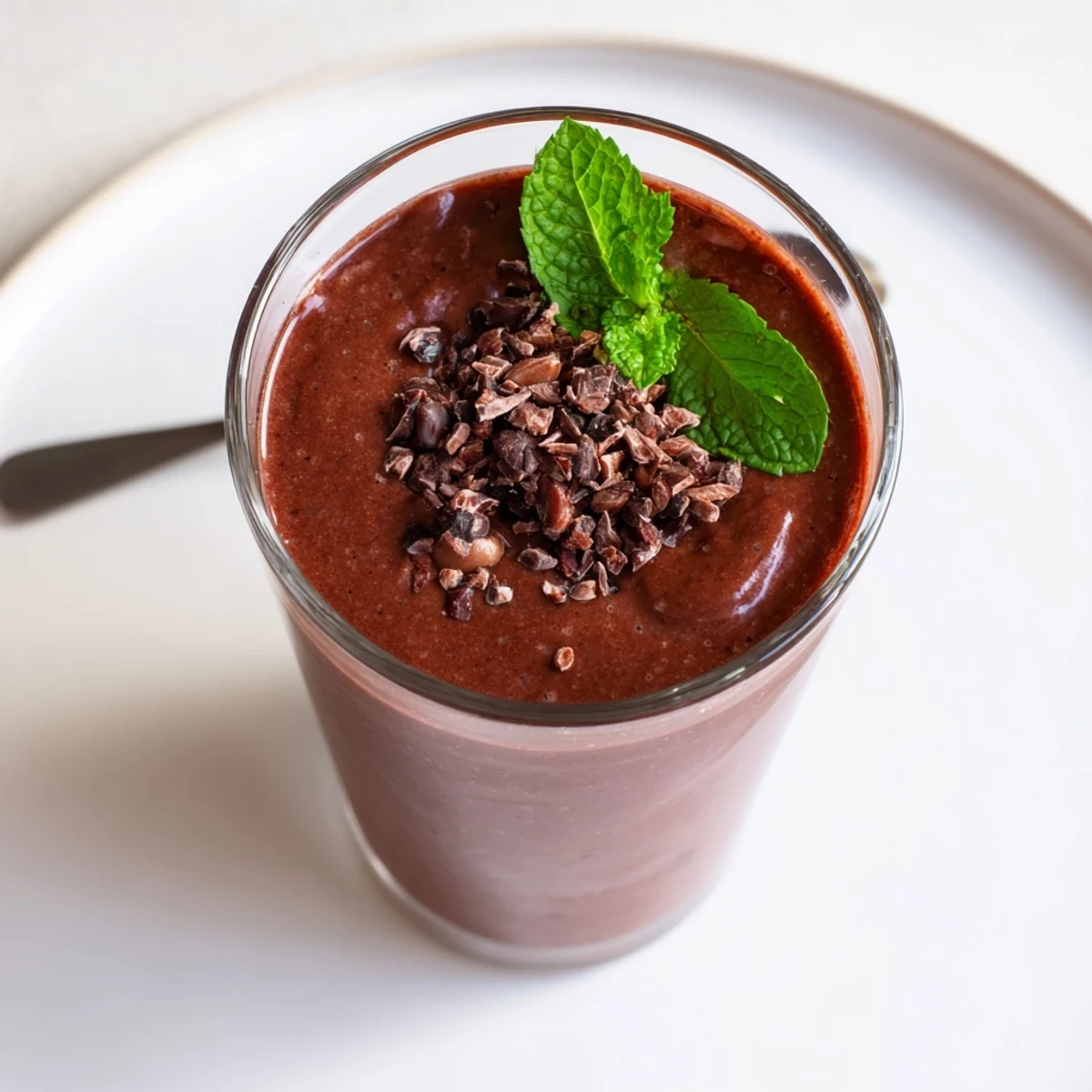 Velvety Chocolate Beet Smoothie in two glasses, earthy sweetness and chocolate