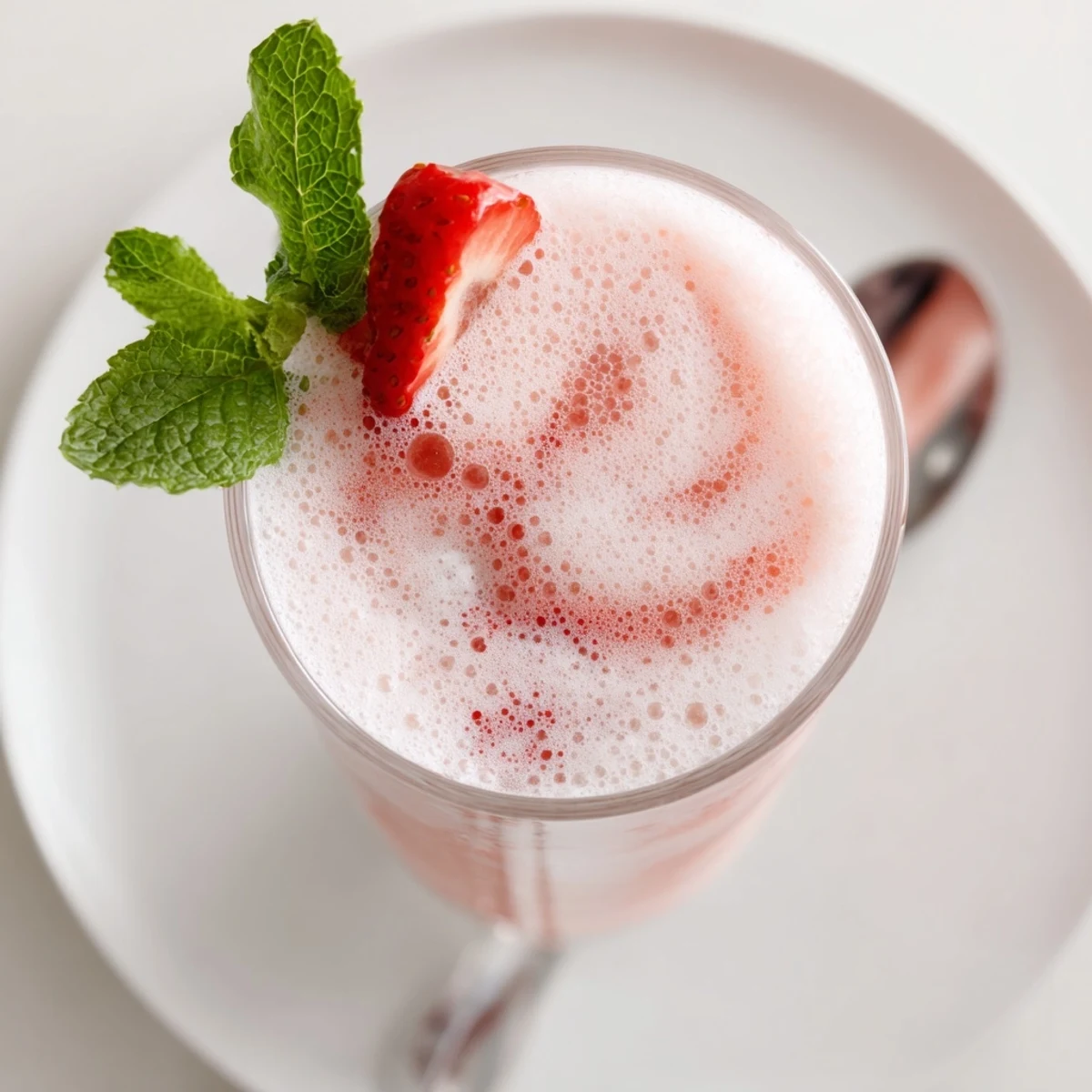 Glasses of chilled Strawberry Coconut Cooler Recipe, velvety coconut, zesty lime finish