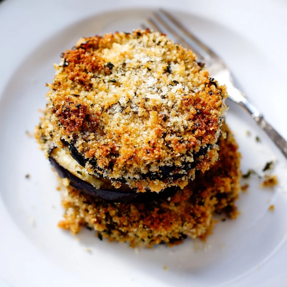 On a baking sheet, Crispy Baked Eggplant steaming, crunchy, ready to dip.