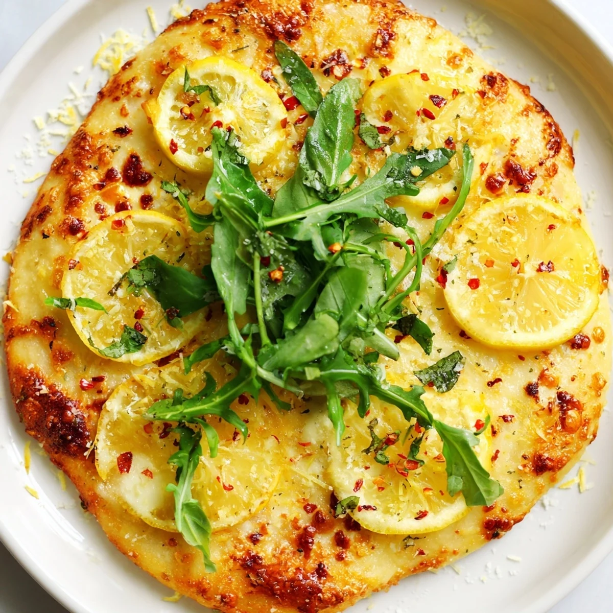 Thin lemon slices and melted mozzarella on this vibrant Zesty Summer Lemon Pizza