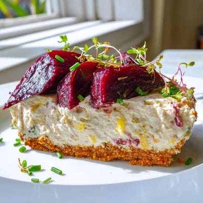 Savoury Cheesecake With Roasted Beetroot